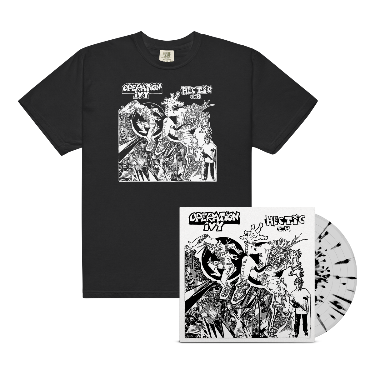Hectic 12" EP (Clear/Black) + Hectic T-Shirt (Black) Bundle